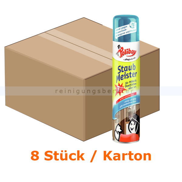 Möbelpflege Poliboy Staubmeister Spray 8 Stück je 300 ml