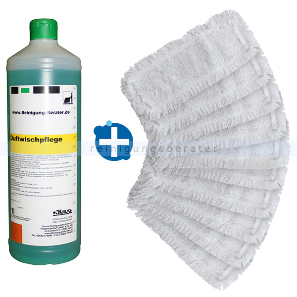Mop-Set 10 - Wischset mit 10 ECONOMY Wischmöppen 50 cm