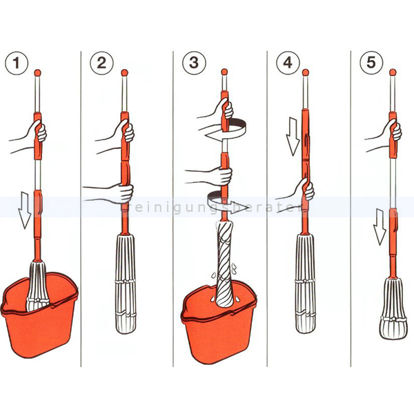 studio scheidsrechter Wanneer Wischset Vileda Twist Mop Swep inkl. Stiel 150 cm