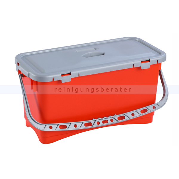 Mopbox Bayersan mit Deckel und Henkel 20 L rot