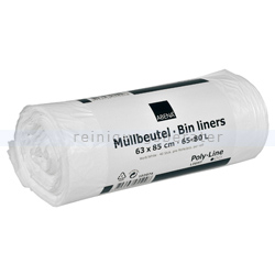 Müllbeutel Abena Bin liners 65-80 L weiß 40 Stück