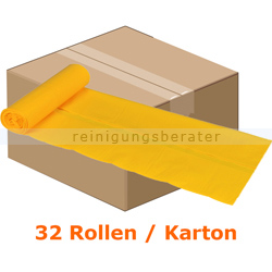 Müllbeutel Abena Saekko Boy 40 L gelb 10 Stück/Rolle Karton