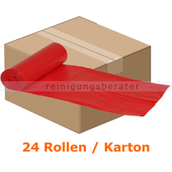 Müllbeutel Abena Saekko Boy 60 L rot 10 Stück/Rolle Karton