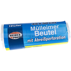 Müllbeutel Reinex weiß 7 my 18 L 40 Stück/Rolle