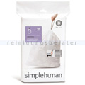 Müllbeutel Simplehuman code D, Pack mit 20 Stück, 20 L