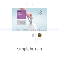 Müllbeutel Simplehuman code F, Pack mit 20 Stück, 25 L