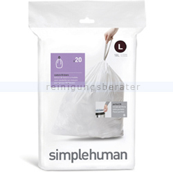 Müllbeutel Simplehuman code L, Pack mit 20 Stück, 18 L