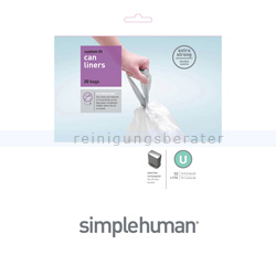 Müllbeutel Simplehuman code U, Pack mit 20 Stück, 55 L