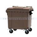 Müllcontainer fahrbarer Container 1100 L braun
