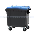 Müllcontainer fahrbarer Container 1100 L grau, blau