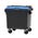 Zusatzbild Müllcontainer fahrbarer Container 1100 L grau, blau