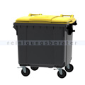 Müllcontainer fahrbarer Container 1100 L grau, gelb