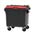 Zusatzbild Müllcontainer fahrbarer Container 1100 L grau, rot