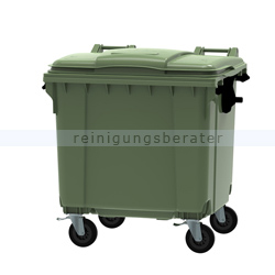 Müllcontainer fahrbarer Container 1100 L grün