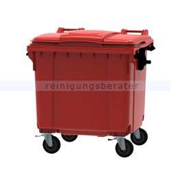 Müllcontainer fahrbarer Container 1100 L rot
