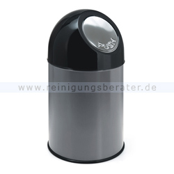Mülleimer Abfallbehälter 30 L Metallic-Schwarz