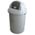 Zusatzbild Mülleimer Abfallbehälter aus Kunststoff 90 L Grau