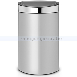 Mülleimer Brabantia Touch Abfallbehälter metallic grau 40 L