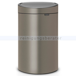 Mülleimer Brabantia Touch Bin oval 40 L platin