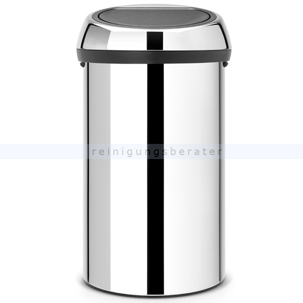 Mülleimer Brabantia Touch Bin rund 60 L Edelstahl