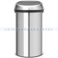 Mülleimer Brabantia Touch Bin rund 60 L Edelstahl matt