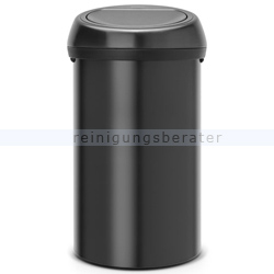 Mülleimer Brabantia Touch Bin rund 60 L matt schwarz