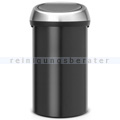 Mülleimer Brabantia Touch Bin rund 60 L schwarz Edelstahl