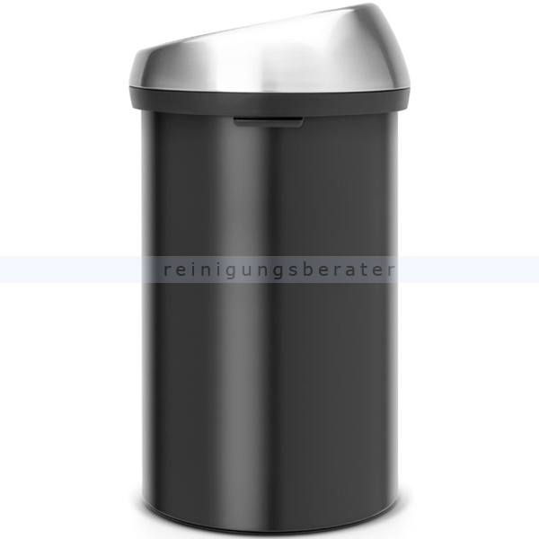 Mülleimer Brabantia Touch Bin rund 60 L schwarz Edelstahl