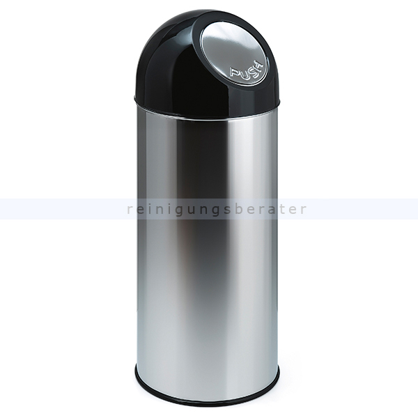 Mülleimer Bulletbin 40 L edelstahl-schwarz