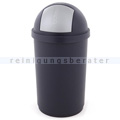 Mülleimer Curver Bulletbin Push-Top grau-schwarz 50 L