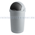 Mülleimer Curver Roll Bulletbin Silber, Schwarz 50 L