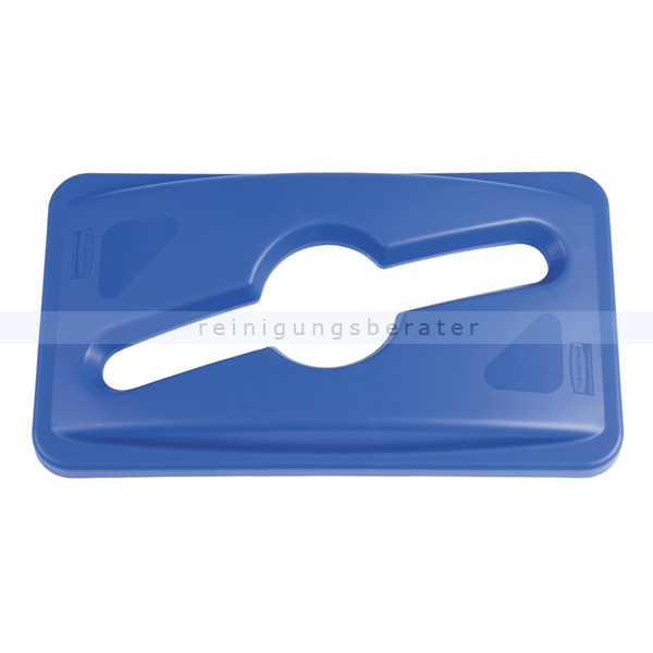 Mülleimer Deckel Rubbermaid kombiniert blau für Slim Jim