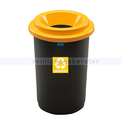 Mülleimer ECO 50 L mit offenem Oberteil, Aufdruck Kunststoff