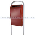 Mülleimer für draußen 50 L Bordeaux