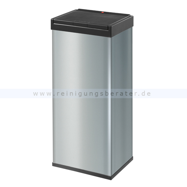 Mülleimer Hailo Big-Box® Touch 60 L Stahl silber-schwarz
