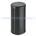 Mülleimer Hailo BigBin Touch 45 L Stahl schwarz