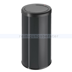 Mülleimer Hailo BigBin Touch 45 L Stahl schwarz