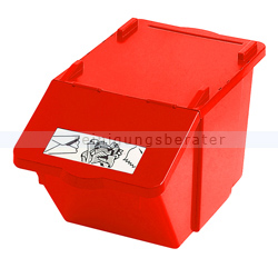 Mülleimer Knapsack Recycling-Box mit Deckel rot 45 L