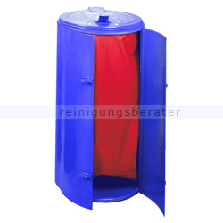 Mülleimer Kompakt Abfallbehälter galv. Stahl gepulvert blau