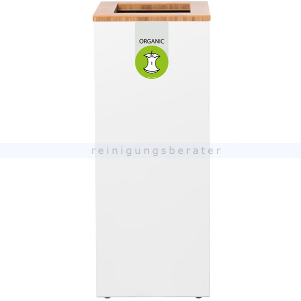 Mülleimer Lune Paxa Medium Mülltrennystem 34 L weiß grün