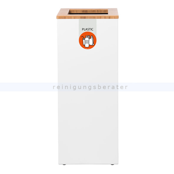 Mülleimer Lune Paxa Medium Mülltrennystem 34 L weiß orange