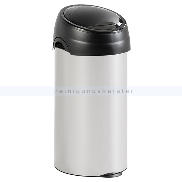 Mülleimer Meliconi mit Touchdeckel Edelstahl-Schwarz 60 L