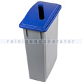 Mülleimer Orgavente OFFICE 90 aus Kunststoff grau-blau 90 L