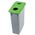 Zusatzbild Mülleimer Orgavente OFFICE 90 aus Kunststoff grau-grün 90 L