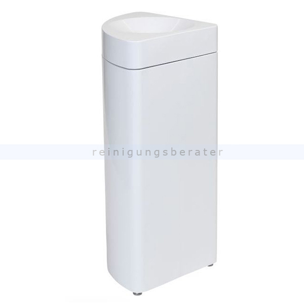 Mülleimer Probbax 1/4 Kreis weiß 36 L