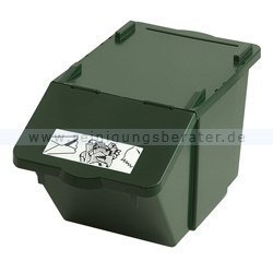 Mülleimer Recycling-Box mit Deckel Grün 58 L