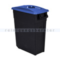 Mülleimer Rossignol Movatri fahrbar 65 L schwarz-blau
