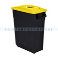 Mülleimer Rossignol Movatri fahrbar 65 L schwarz-gelb