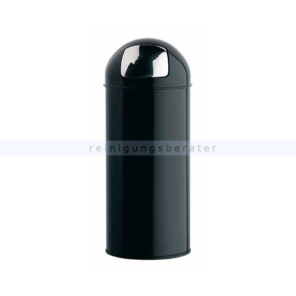 Mülleimer Rossignol Push Stahl 45 L schwarz