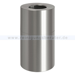 Mülleimer Rubbermaid Atrium Aluminium Abfallbehälter 133 L